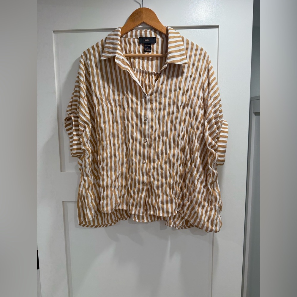 Boxy Oversized Button Down Top